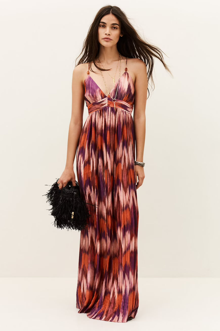 ANABEL vestido maxi estampado