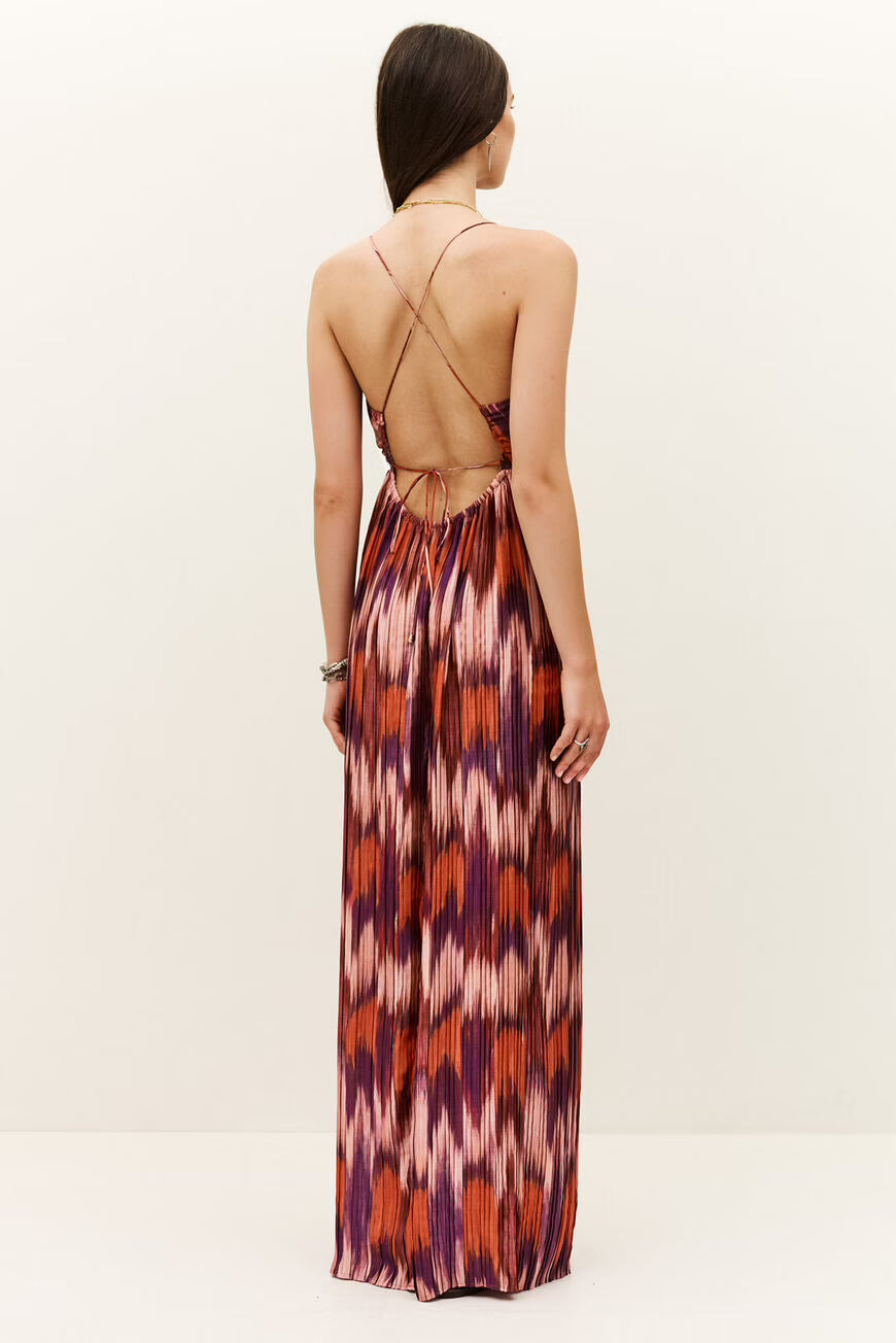 ANABEL vestido maxi estampado