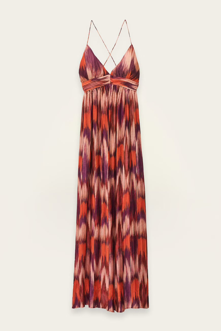 ANABEL vestido maxi estampado