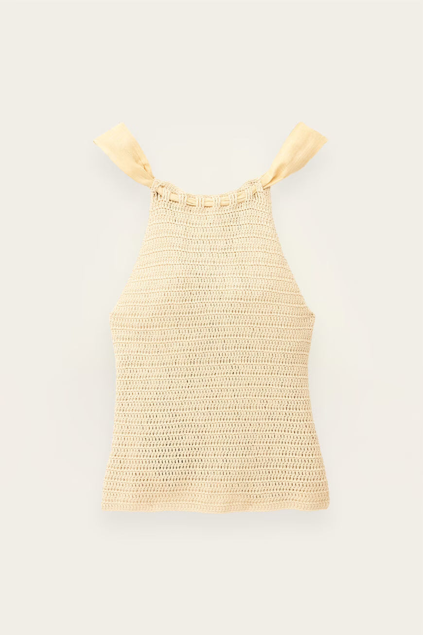 EDER top halter de crochet
