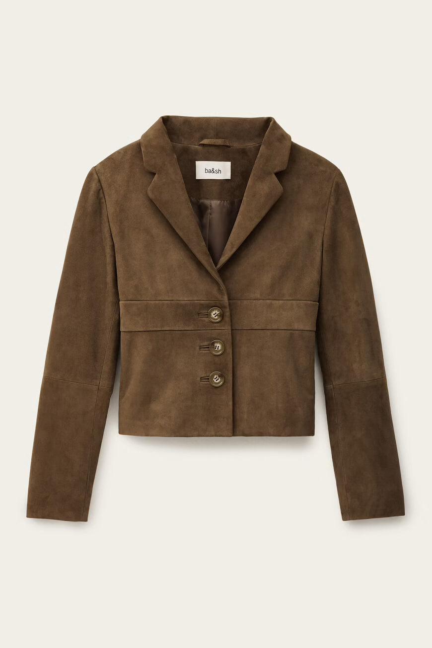 FLORA chaqueta de cuero terciopelo