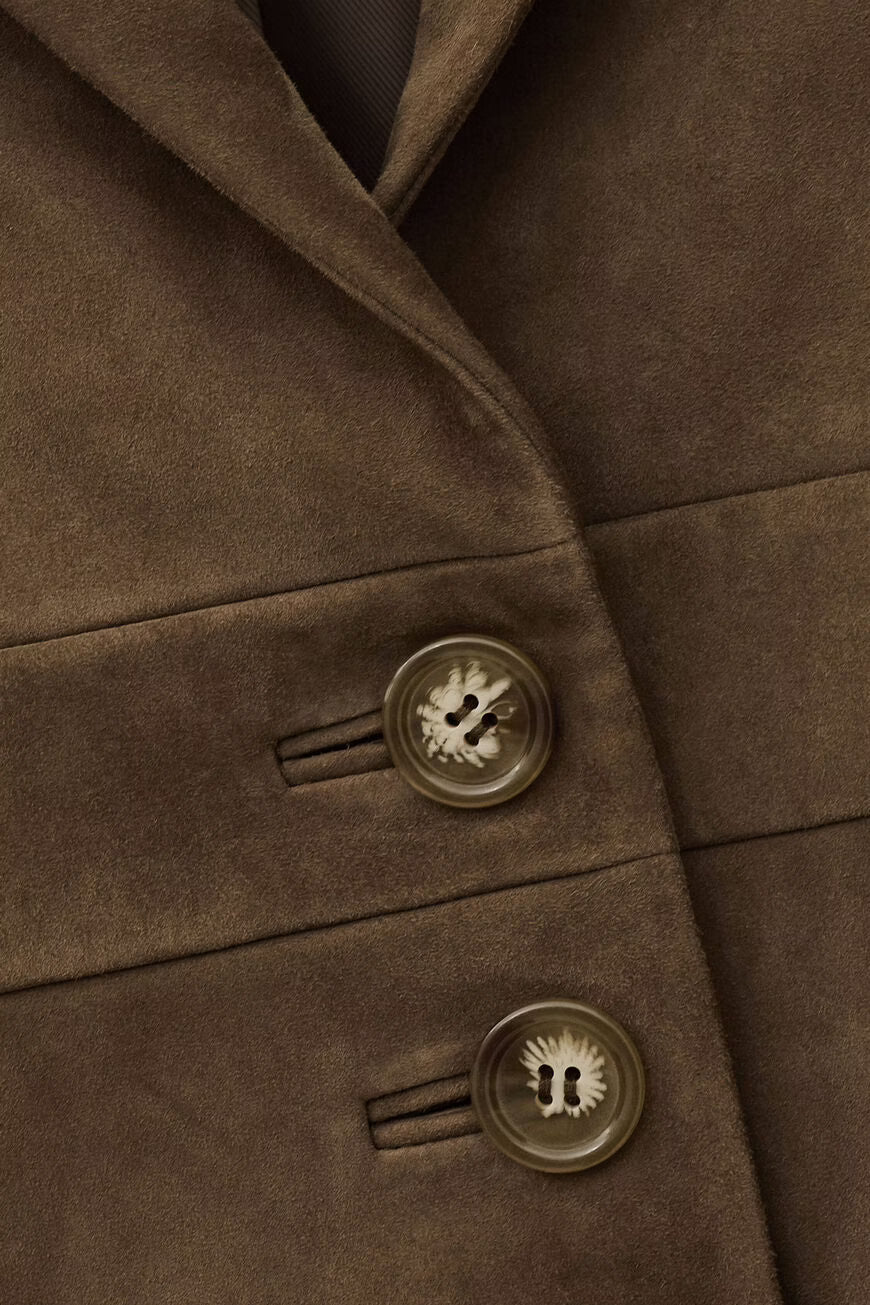 FLORA chaqueta de cuero terciopelo