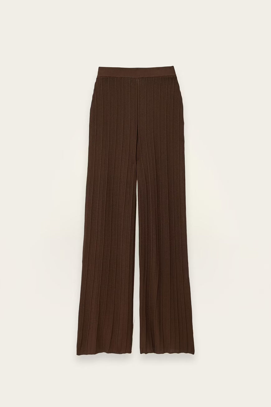 NAHO pantalón de punto ancho