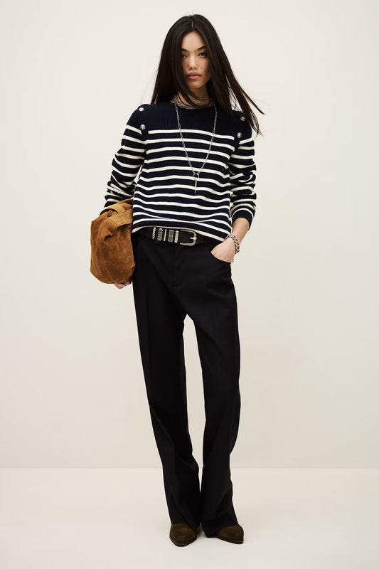 NIVES pantalón bootcut de lana