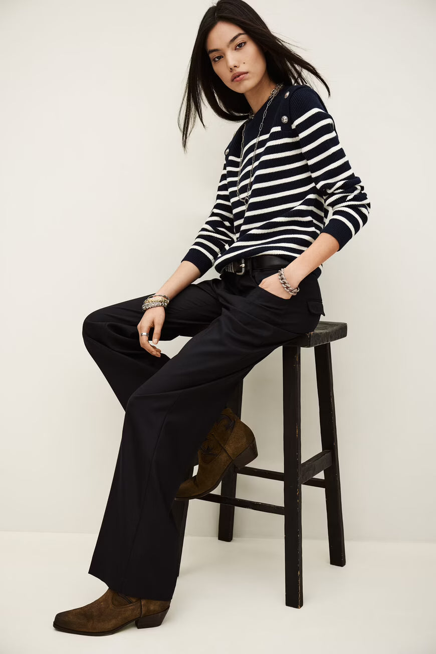 NIVES pantalón bootcut de lana