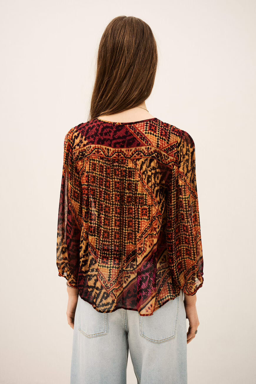 ODEI blusa estampada con mangas