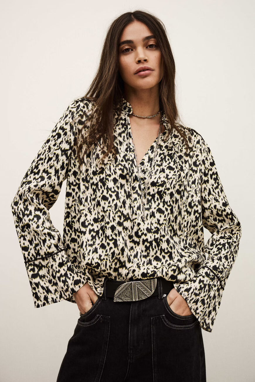 LIA blusa larga estampada