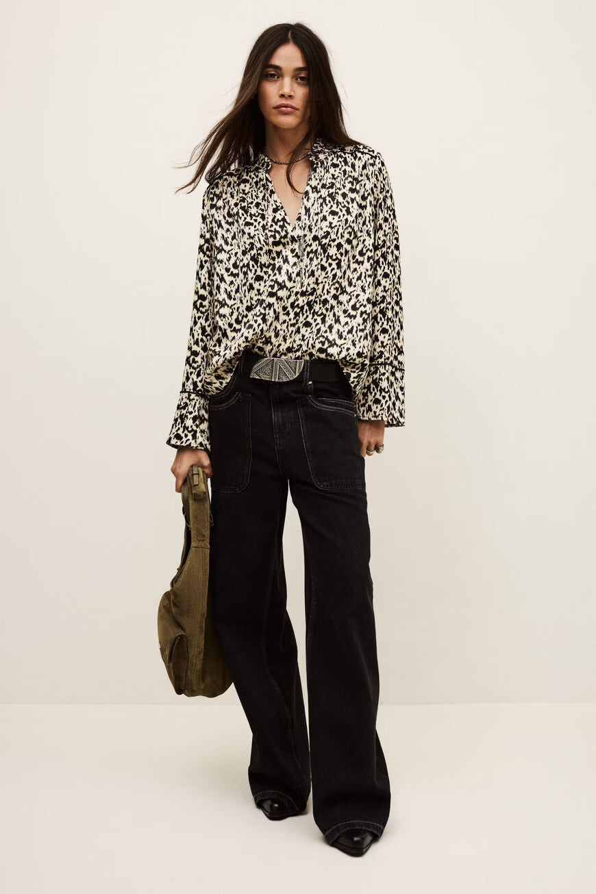 LIA blusa larga estampada