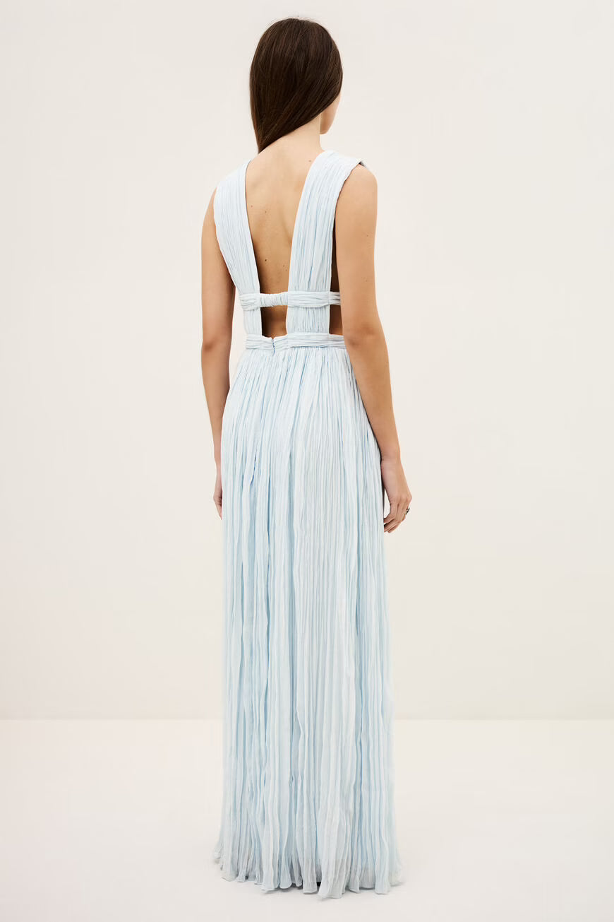 YAHANA vestido largo plisado