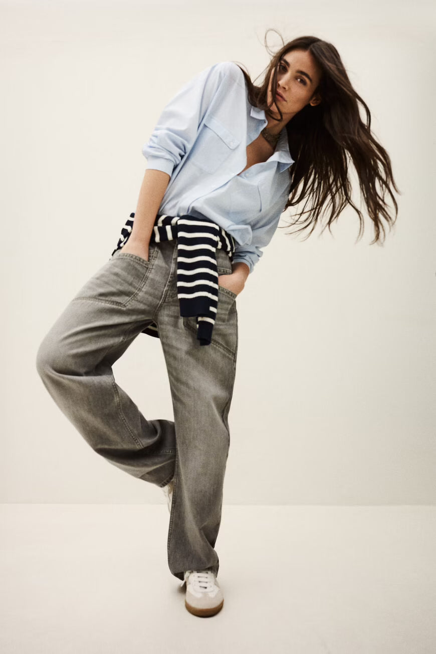 YARA pantalón ancho acampanado