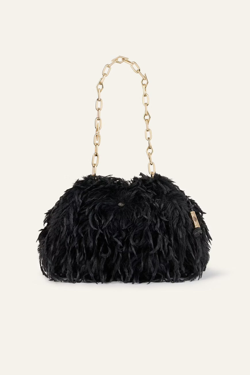 JUNIO bolso de mano de plumas